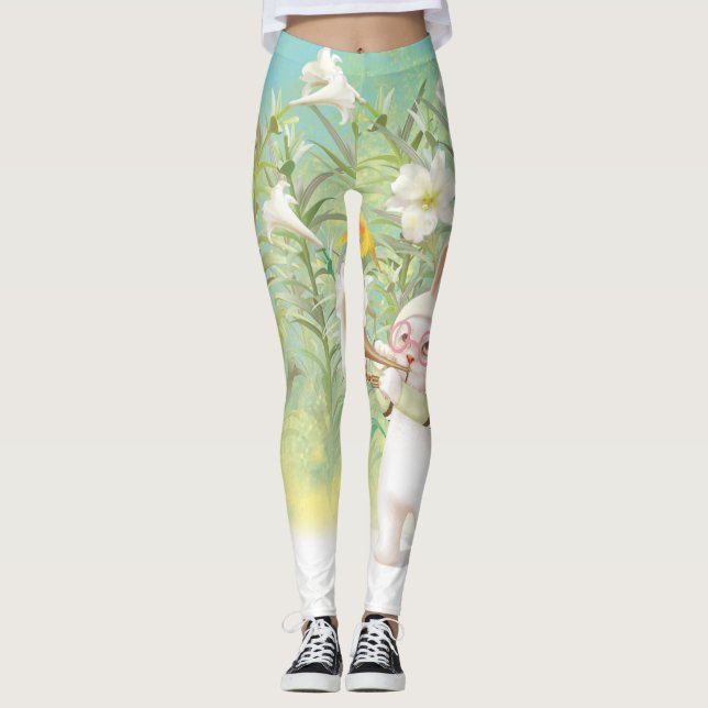 Blütenlilie Leggings (Vorderseite)