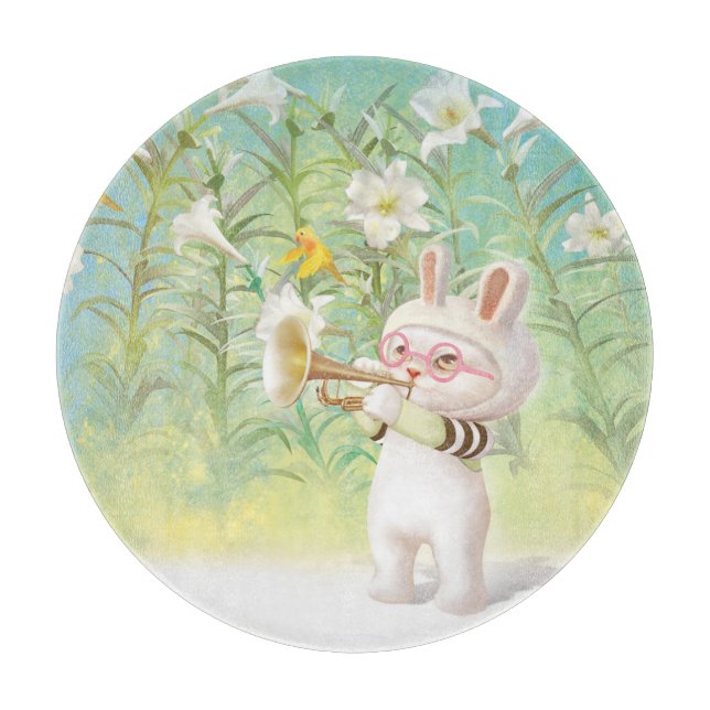 Blütenlilie Schneidebrett (Vorderseite)