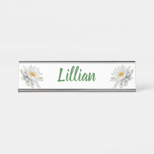 Blütenlilie Schreibtischnamensplakette (Vorderseite )
