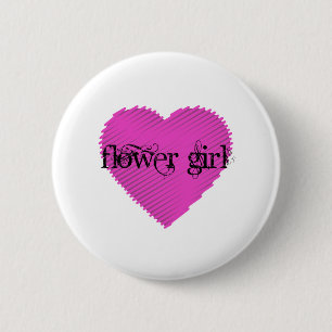 Blütenmädchen Button