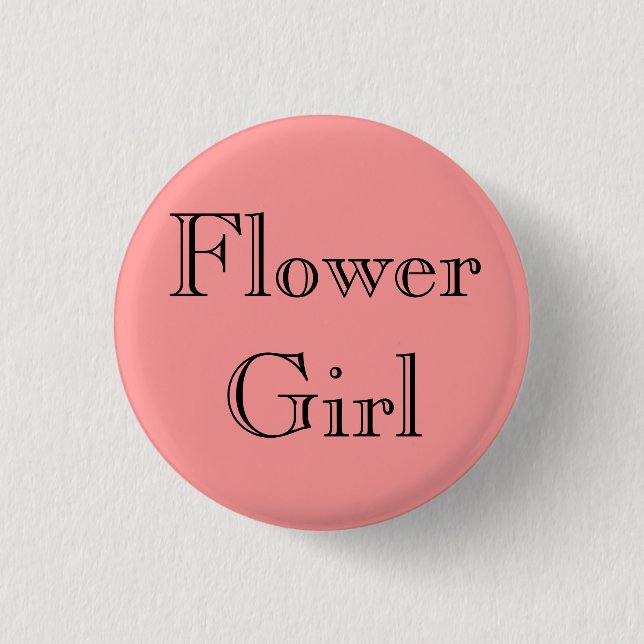 Blütenmädchen Button (Vorderseite)