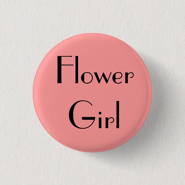 Blütenmädchen Button (Vorderseite)