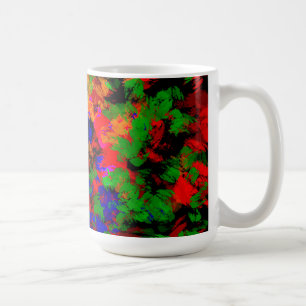 Blütenmädchen im Wald verloren - farbenfroh Abstra Tasse