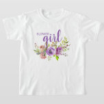 Blütenmädchen Lila Blumenzwiebelhochzeit T - Shirt<br><div class="desc">Mit diesem lustigen T - Shirt fühlen Sie sich für Ihre Blume besonders wohl!</div>