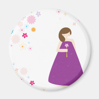 Blütenmädchen Magnet