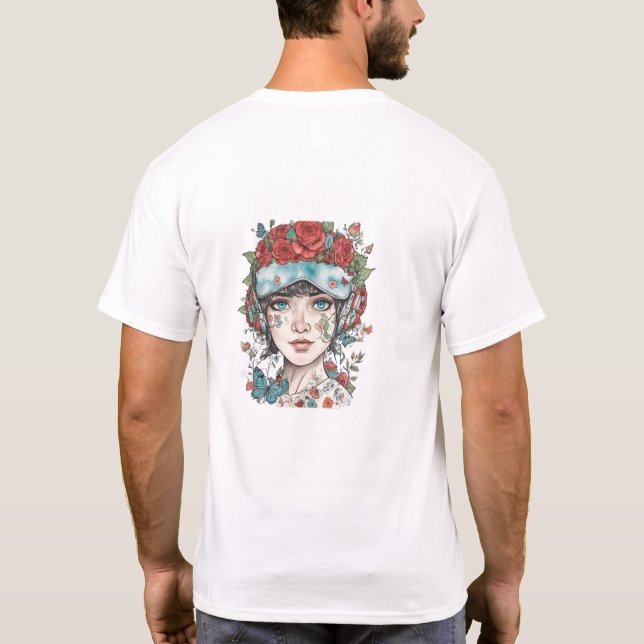 Blütenmädchen T-Shirt (Rückseite)