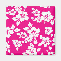 Blütenmuster in Rosa und Weiß Hibiskus