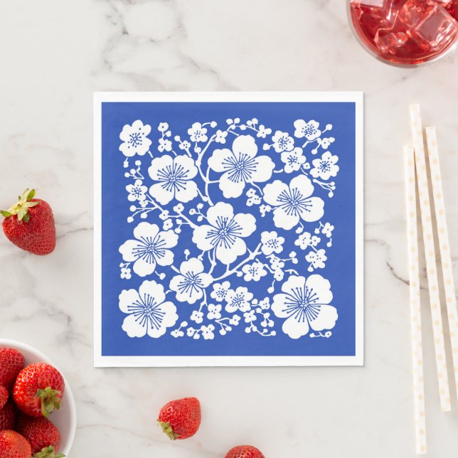 Blütenmuster Kirschblüten Serviette (Beispiel)