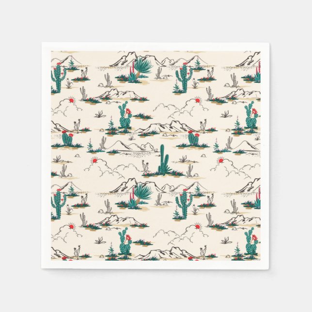 Blütenmuster Serviette (Vorderseite)