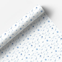 Blütenpapier für Navy-Wildblume Geschenkpapier