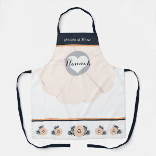 Blütenpastel Blush Peach Trauzeugin Schürze