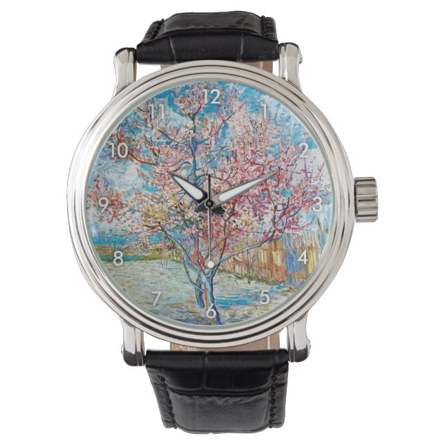 Blütenpfirsichbaum, Van Gogh Armbanduhr (Vorderseite)