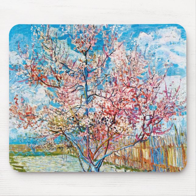 Blütenpfirsichbaum, Van Gogh Mousepad (Vorne)