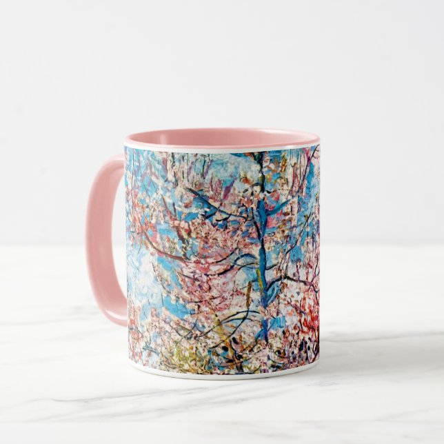 Blütenpfirsichbaum, Van Gogh Tasse (Vorderseite Links)