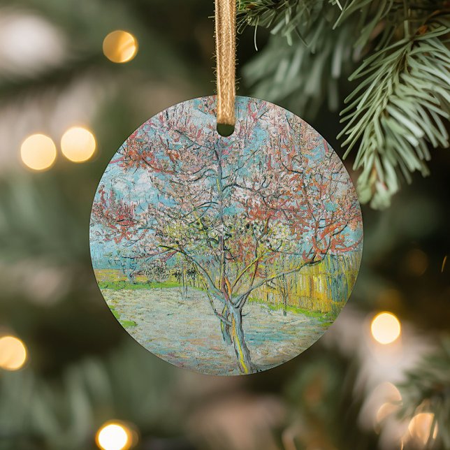 Blütenpfirsichbaum | Vincent van Gogh Keramik Ornament (Von Creator hochgeladen)