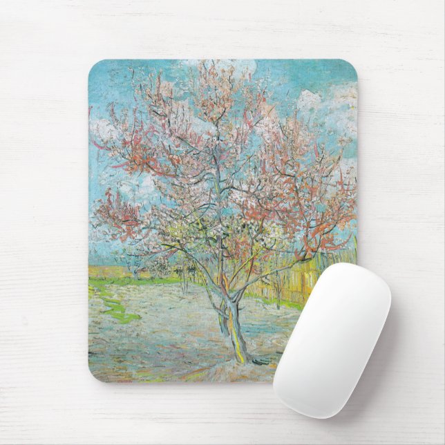 Blütenpfirsichbaum | Vincent van Gogh Mousepad (Mit Mouse)