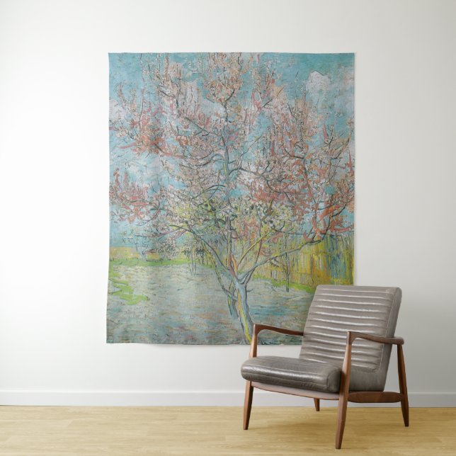 Blütenpfirsichbaum Wandteppich (Beispiel)