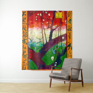 Blütenpflanze (nach Hiroshige), Van Gogh Wandteppich