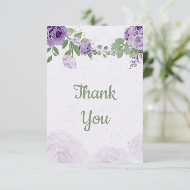 Blütenpracht botanisch dankeskarte (Stehend Vorderseite)