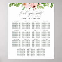 Blütenrosa Aquarellfarben Hochzeitsplanung