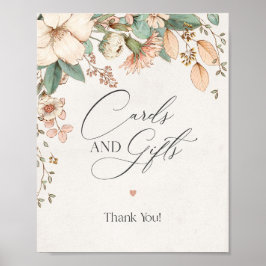 Blütenrosa Babyduschkarten und Geschenkschild Poster