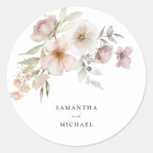 Blütenrosa Blumenaufkleber