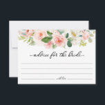 Blütenrosa Blumenempfehlung für die Brautkarte Hinweiskarte<br><div class="desc">Ratschläge für die Brautkarte mit dem blau-rosa- und weißblühenden Wasserfarbrahmen. Sie können Text,  Schriftart und Größe bearbeiten. Matching Artikel im Shop erhältlich.</div>