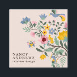 Blütenrosa Blumenstrauß Quadratische Visitenkarte<br><div class="desc">Blütenrosa Blumenstrauß</div>