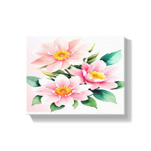 Blütenrosa Blütengesteppte Canvas drucken