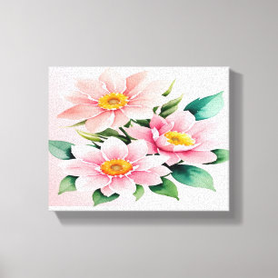Blütenrosa Blütengesteppte Canvas drucken Leinwanddruck