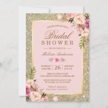 Blütenrosa Glitzern Brautparty