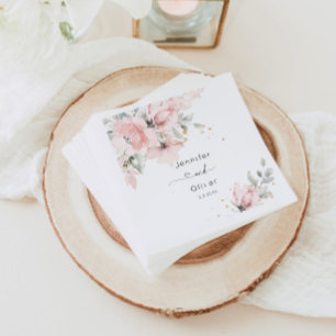 Blütenrosa Hochzeit Serviette