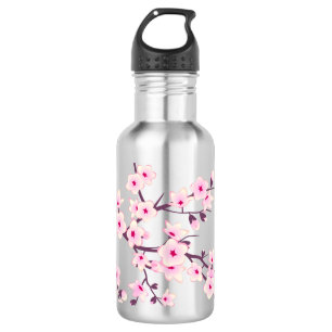 Blütenrosa Kirschblüten Trinkflasche