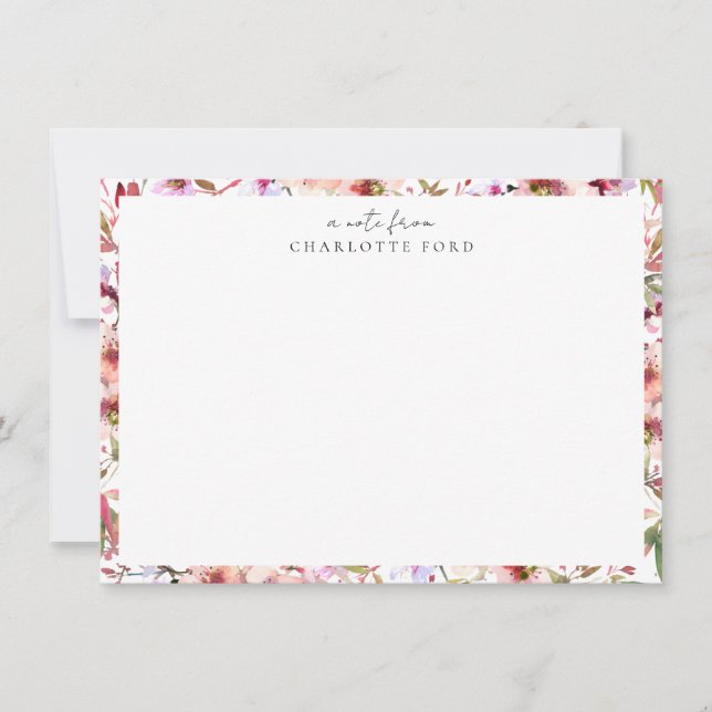 Blütenrosa Kirsche blüht Blütenrahmen Mitteilungskarte (Vorderseite)