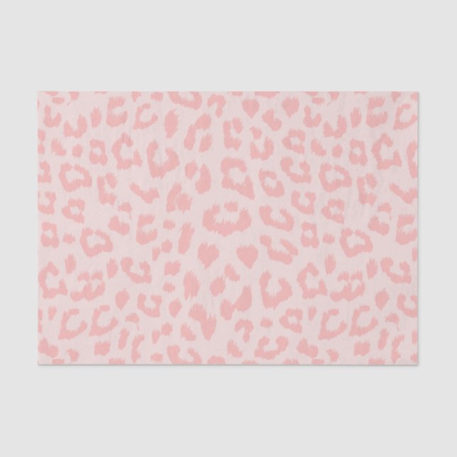 Blütenrosa Leopardrucke Seidenpapier (Vorderseite)