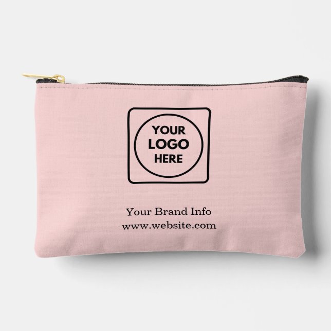 Blütenrosa Moderne | Design für kundenspezifische  Zubehörtasche (Vorderseite)