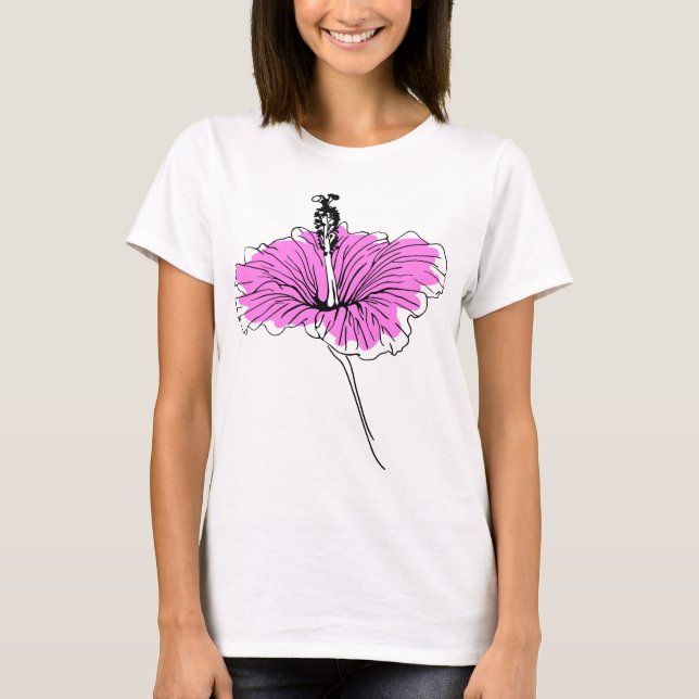 Blütenrosa T-Shirt (Vorderseite)