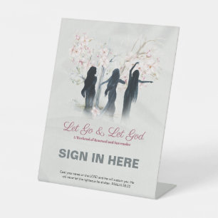 Blütenrosa Unterschriftenliste für Frauenkirchen-R Sockelschild