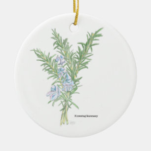 Blütenrosemary Keramik Ornament