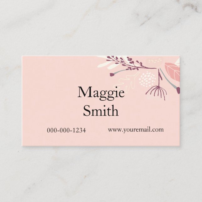 Blütenrot, Haarstiel Visitenkarte