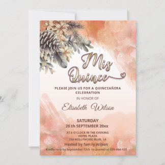 Blütenrot im Herbst - Aquarellquitte Einladung