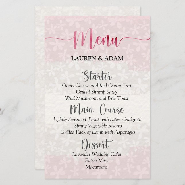 Blütenrot Rosa Farbe (Vorne/Hinten)