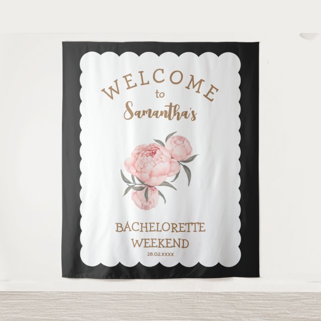 Blütenrot Rosa Giro del Malcantone Wandteppich (Vorderseite)