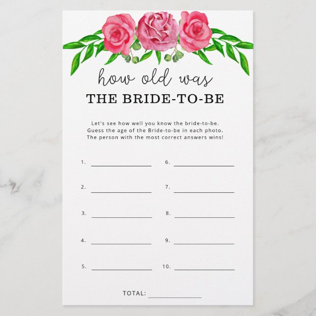 Blütenrot Wie alt war die Braut, die sein sollte (Vorderseite)