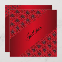 Blütenrote Dahlien in gotischer Einladung