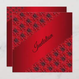 Blütenrote Dahlien in gotischer Einladung