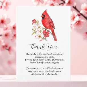 Blütenroter Kardinalvogel Florales Begräbnis Tod  Einladung