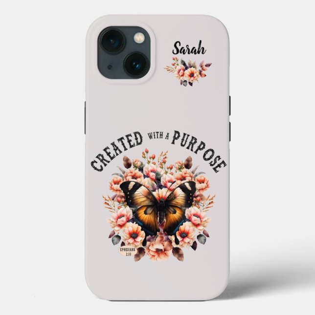 Blütenschmetterling Christlich Case-Mate iPhone Hülle (Rückseite)