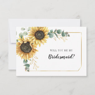 Blütensonnenblume Eukalyptus Seien Sie meine Bride Einladung