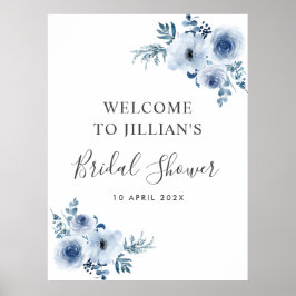 Blütenstaub-Begrüßungszeichen für staubblaues Brau Poster